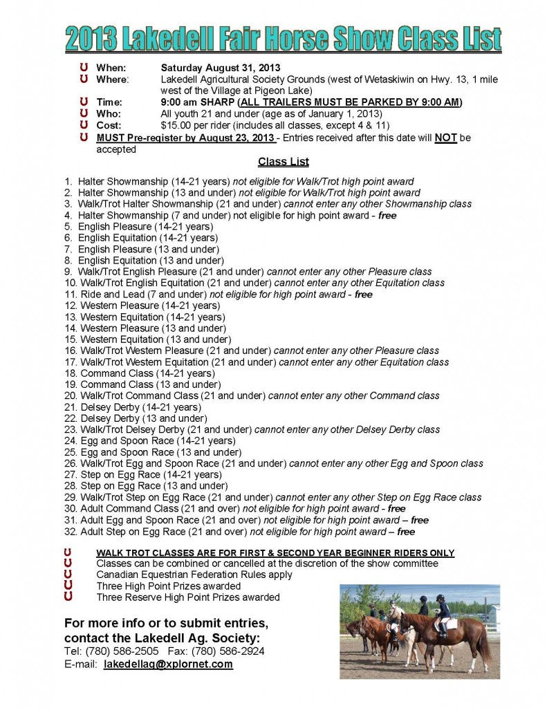 horse-show-class-list-2013